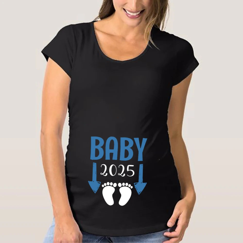 Baby Loading 2025 Printed Maternity T Shirt