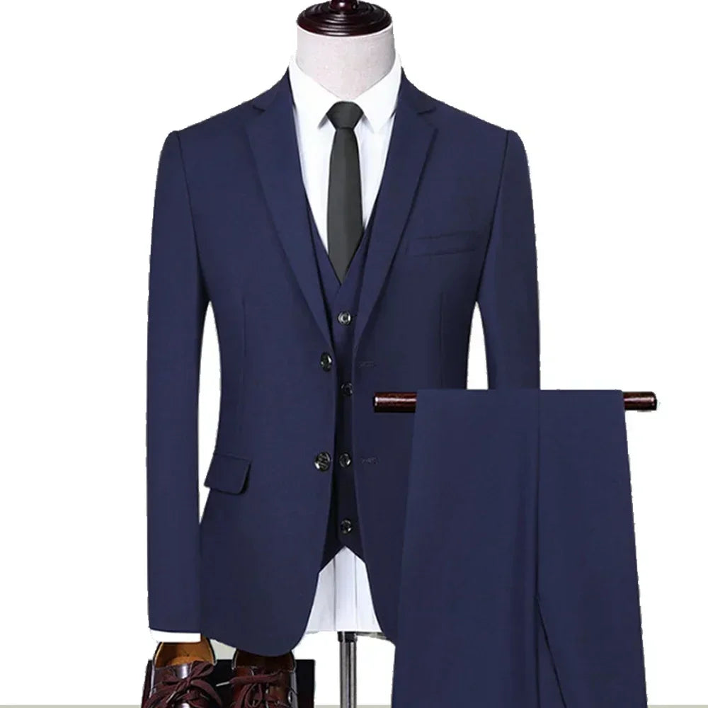 Men Suits Formal 3Pcs