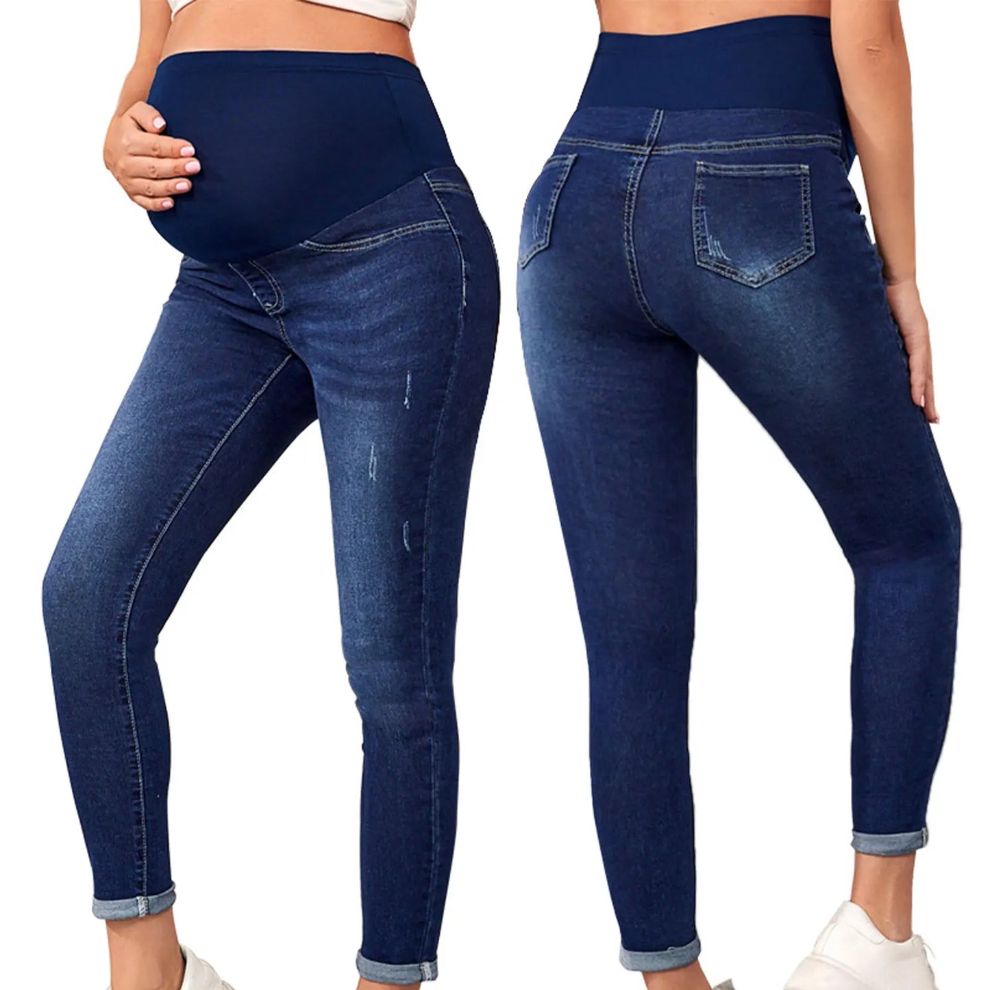 High Waist Support Belly Jeans