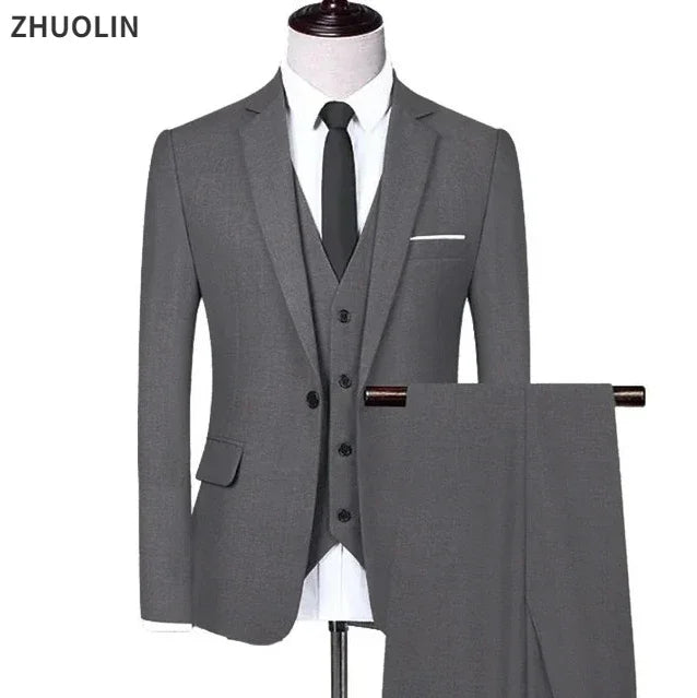 Men Suits Formal 3Pcs