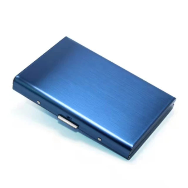 1pc Card Holder Men RFID Blocking Aluminum Metal Slim Wallet