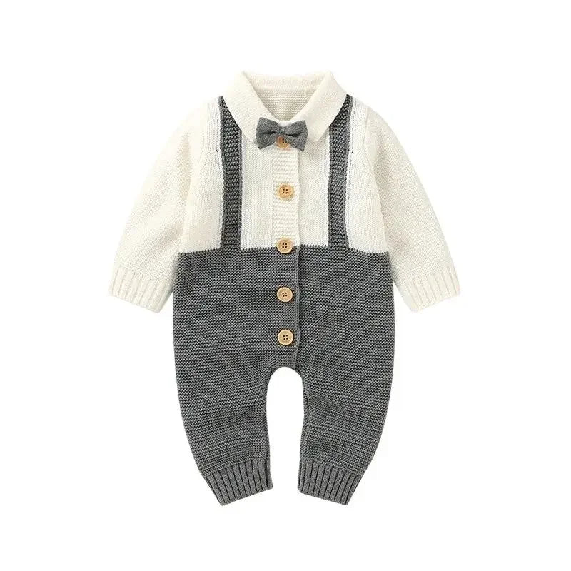 0-18M Infant Baby Boys Casual Knitted Romper