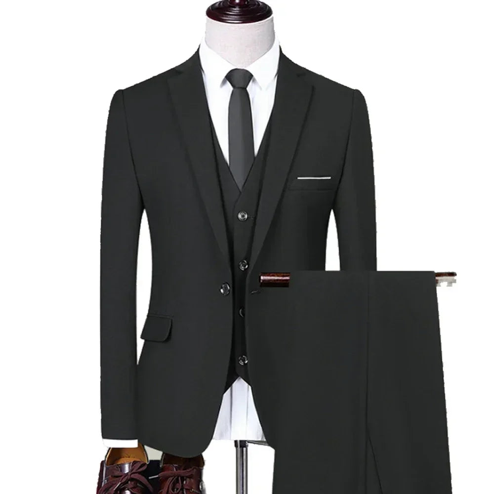 Men Suits Formal 3Pcs