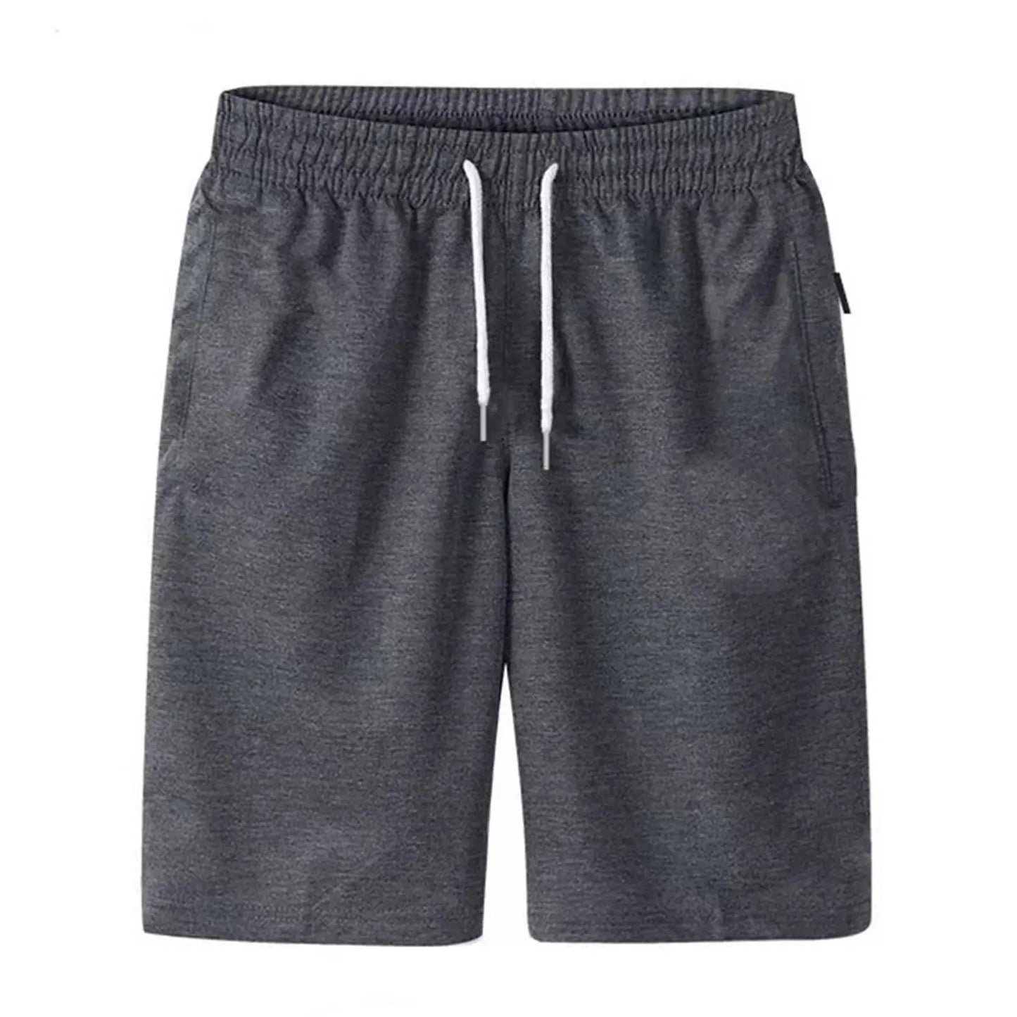 Men's Sports Pocket Solid Drawstring Short