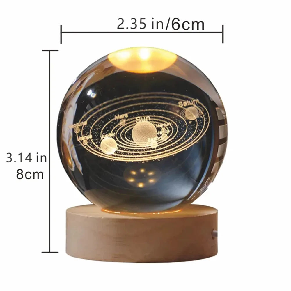 USB LED night light, Galaxy Crystal Ball lamp