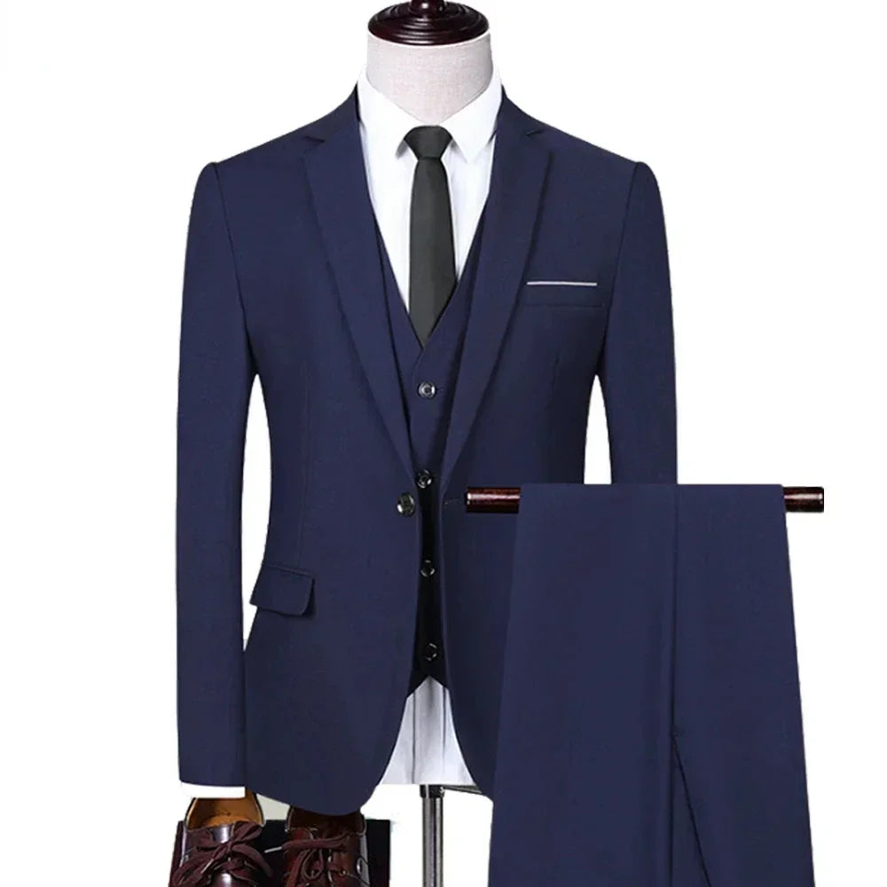 Men Suits Formal 3Pcs