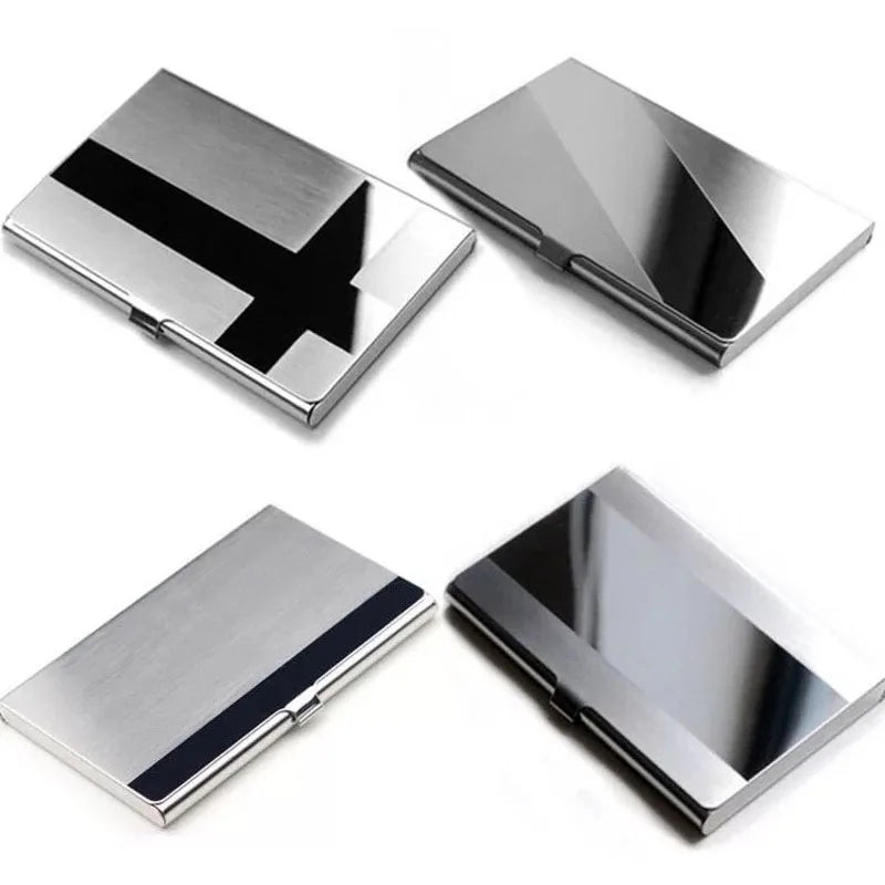 1pc Card Holder Men RFID Blocking Aluminum Metal Slim Wallet