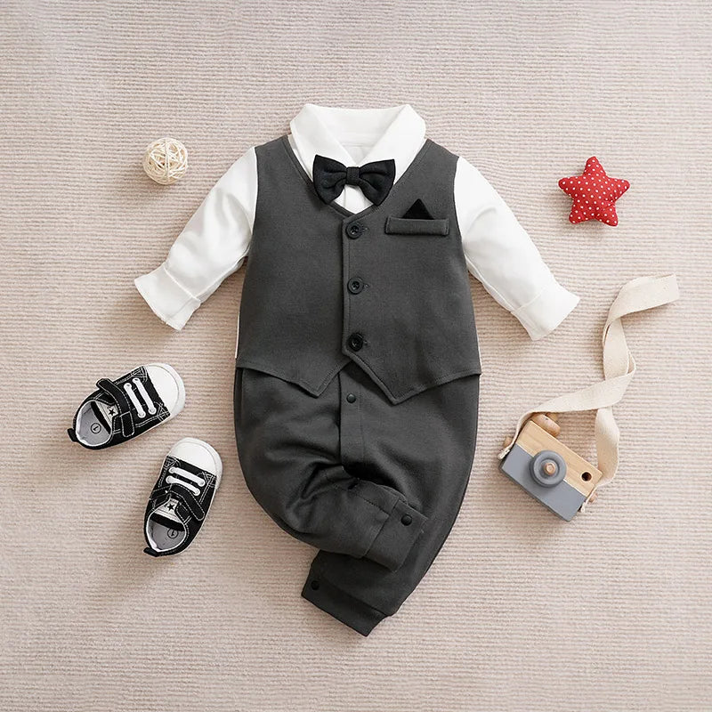 0-18m Newborn Clothing Gentleman Suit