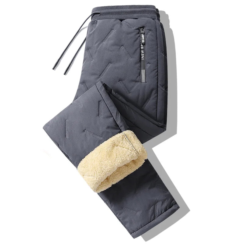 Winter Sweat wear Men Plush Thick Fleece Sweat pants