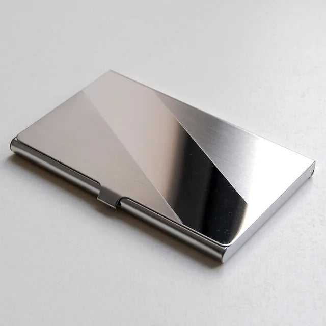 1pc Card Holder Men RFID Blocking Aluminum Metal Slim Wallet