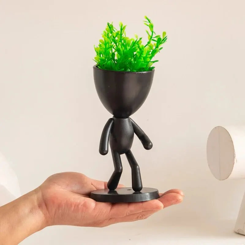 1Pc Character Shape With Plant Decoration