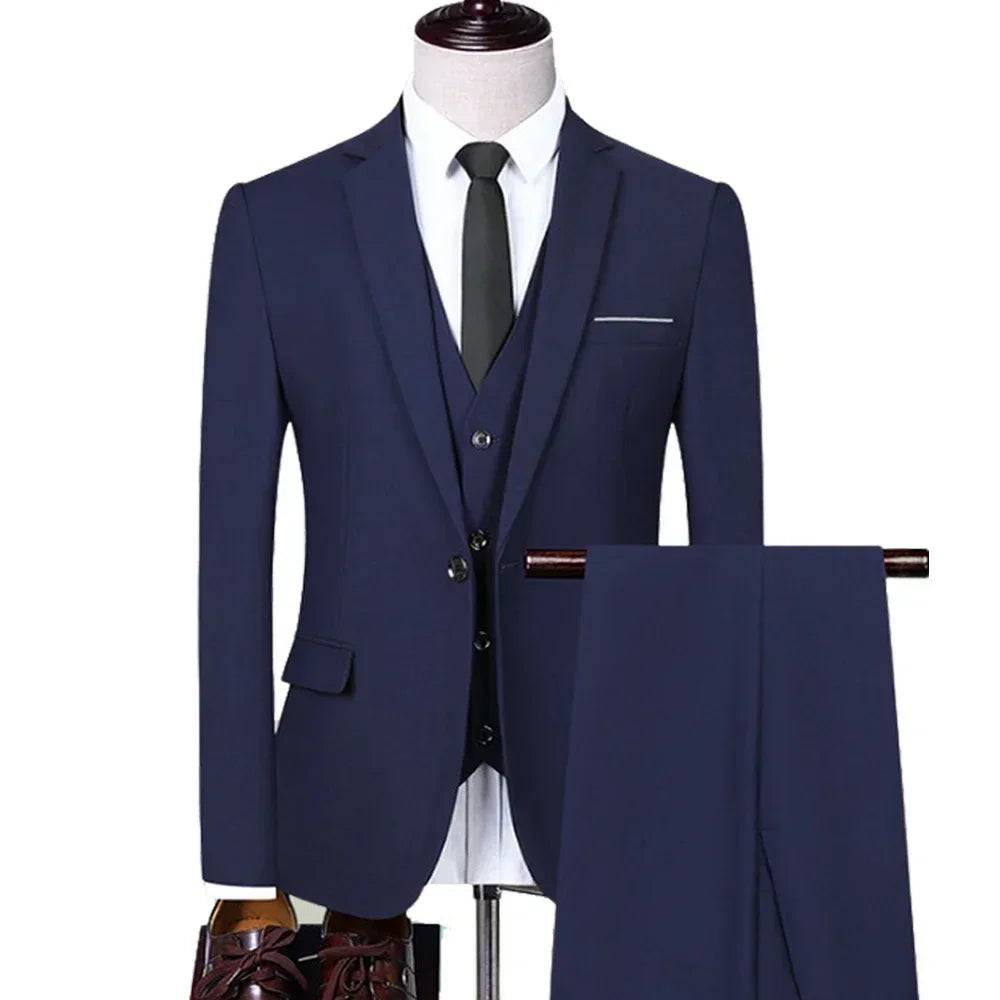 Men Suits Formal 3Pcs