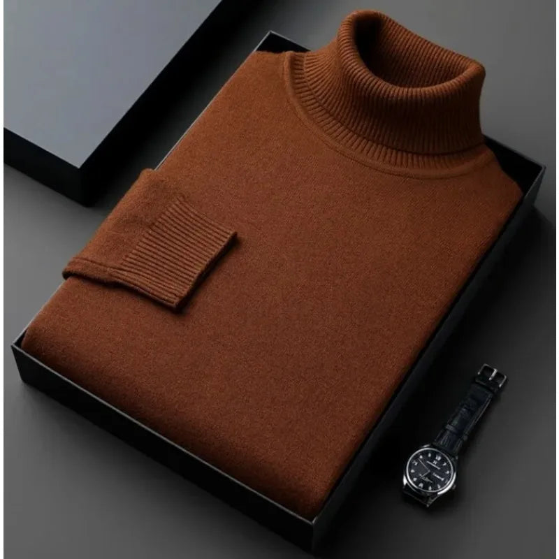 Men's High Quality Knitted Turtleneck Sweater