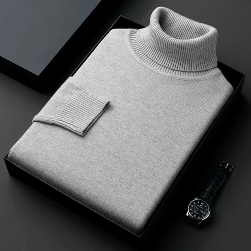 Men's High Quality Knitted Turtleneck Sweater