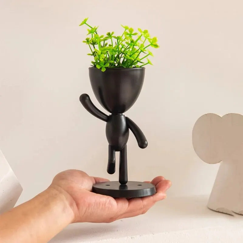 1Pc Character Shape With Plant Decoration