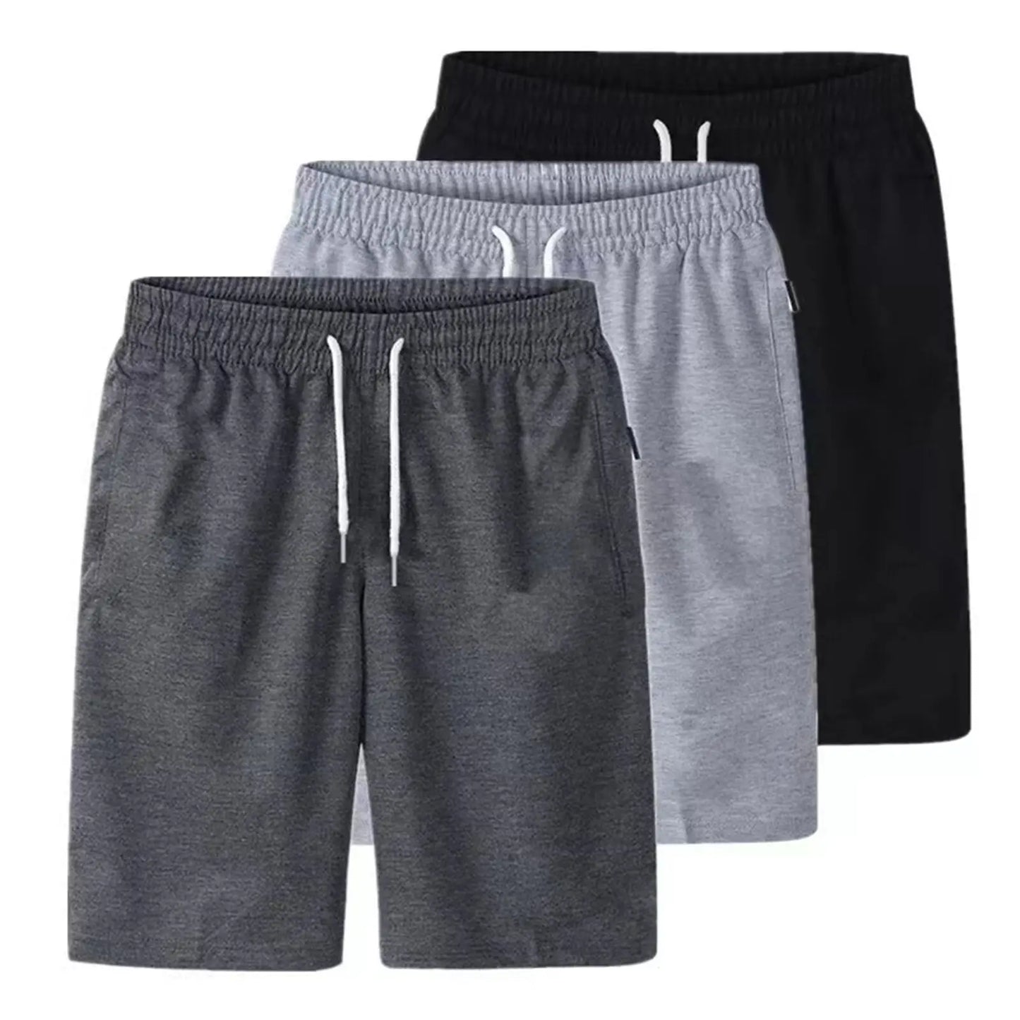 Men's Sports Pocket Solid Drawstring Short