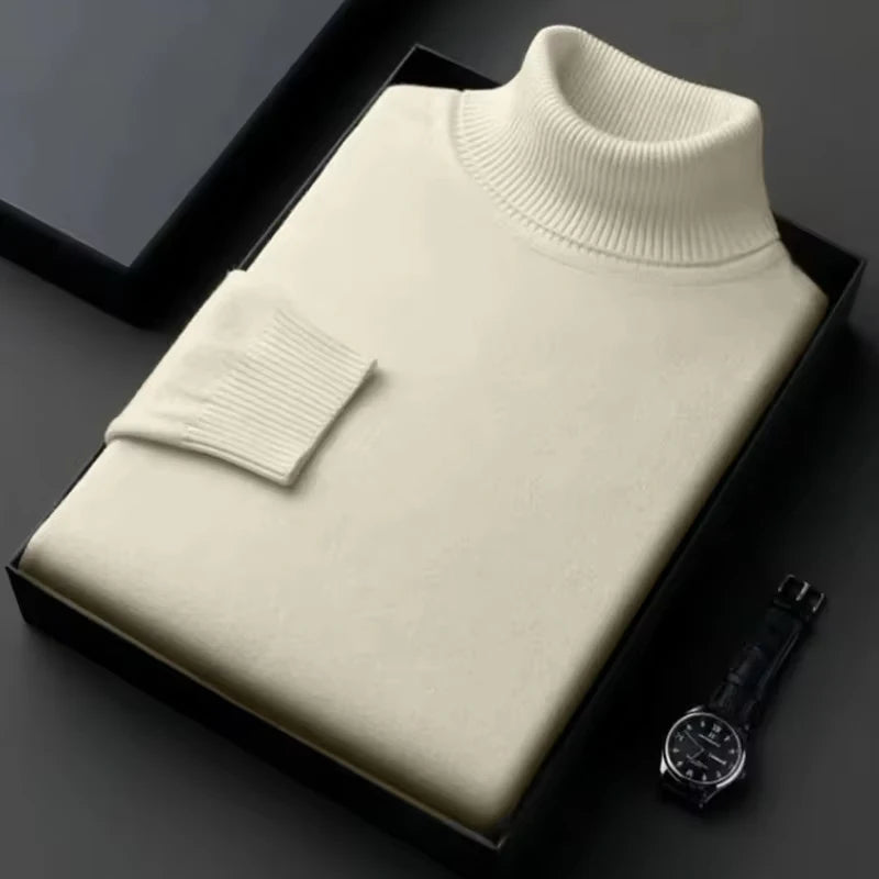 Men's High Quality Knitted Turtleneck Sweater