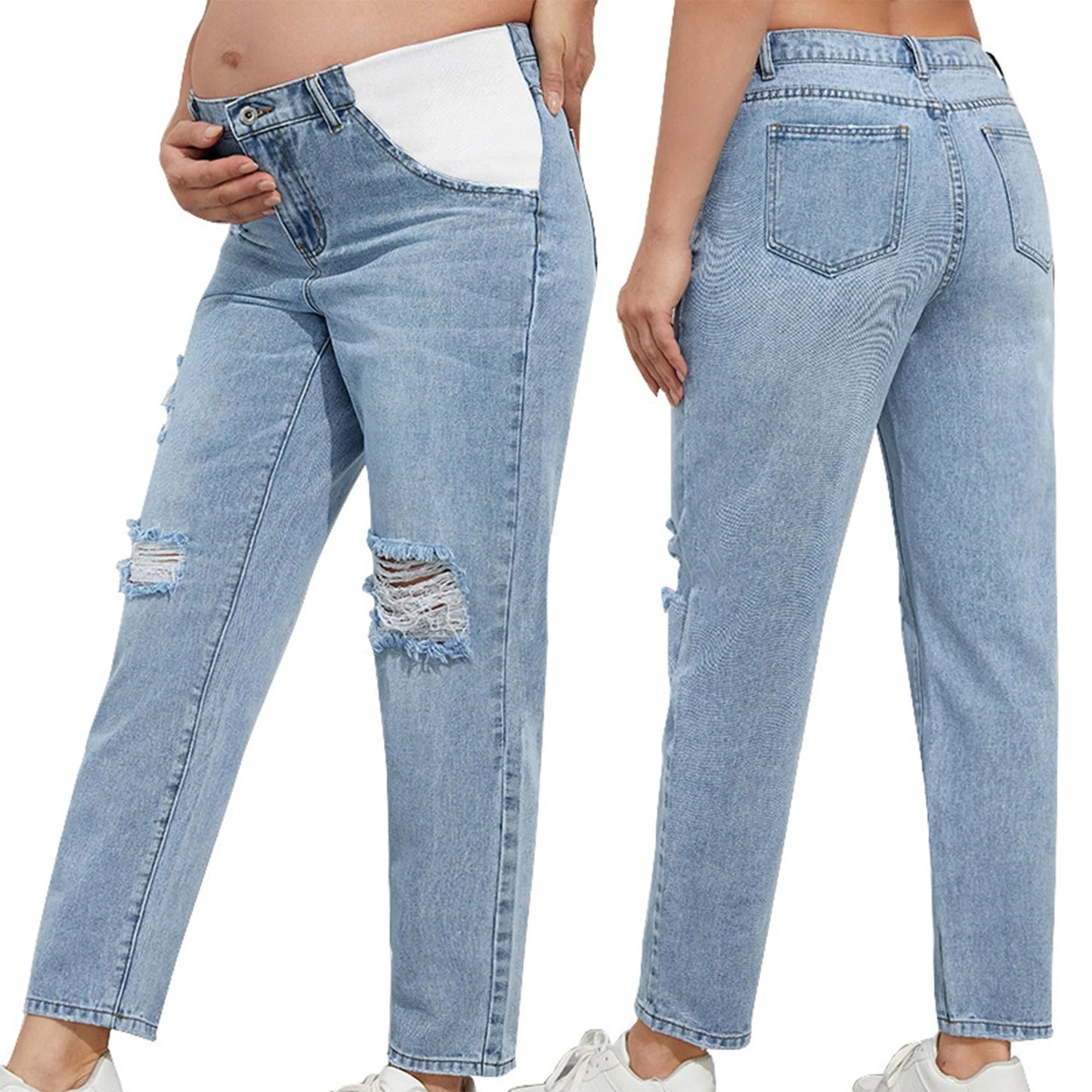 High Waist Support Belly Jeans