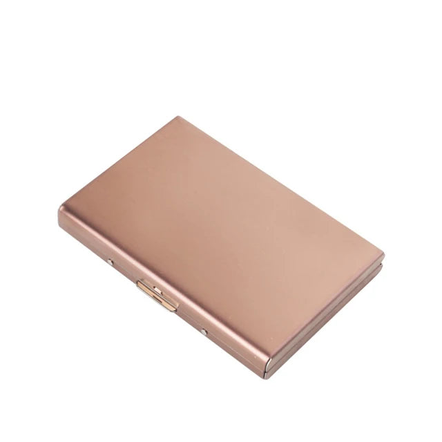 1pc Card Holder Men RFID Blocking Aluminum Metal Slim Wallet