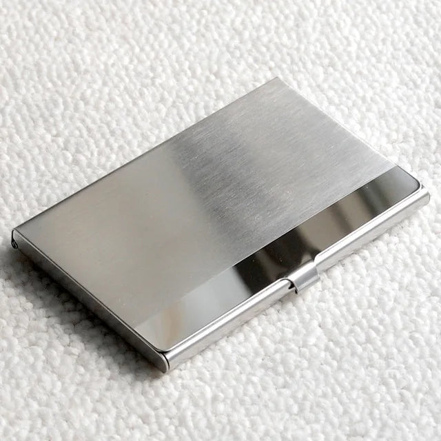 1pc Card Holder Men RFID Blocking Aluminum Metal Slim Wallet