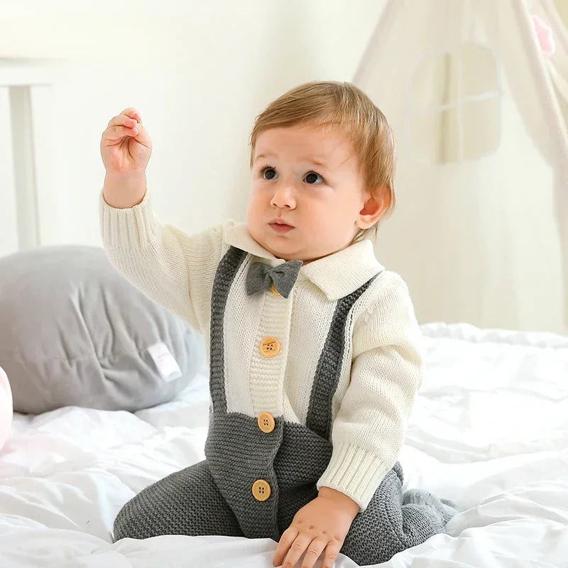 0-18M Infant Baby Boys Casual Knitted Romper